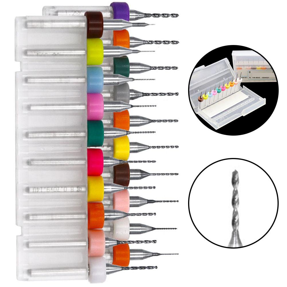 20pcs/set PCB Drill Bits Colorful Tungsten Carbide