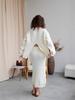 Women's Ribbed Knit Skirt Set Autumn Winter New Elegant Cardigan Sweater + Slit Midi Skirt