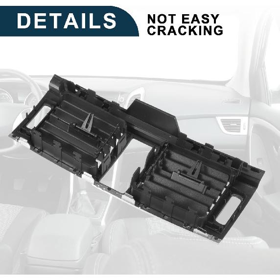 Center Dash A/C Outlet for Mercedes-Benz C300 Durable | Air Vent Panel Black 1 Set