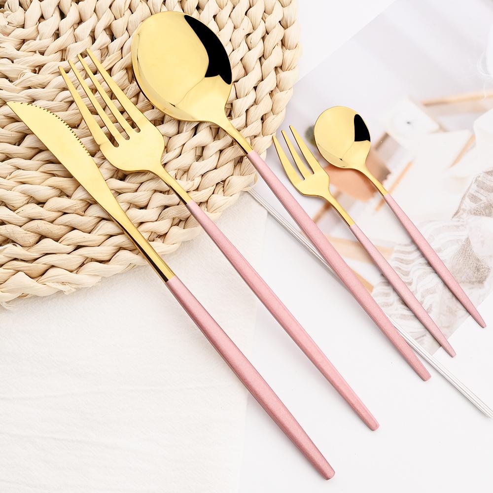 5 шт., черный набор столовых приборов, нож, вилка для торта, кофейная ложка, столовая посуда, столовые приборы из нержавеющей стали, столовые приборы в западном стиле, кухонное серебро