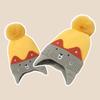 Cute Outdoor Children Winter Beanie Scarf Ear protection Soft Kids Warm Knitted Hats Set
