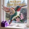 Yousheng 2D Acrylic Hummingbird Hanging Decoration Indoor Outdoor Garden Yard Window Wall Hanging Flat Flower Colorful Bird Ornament
