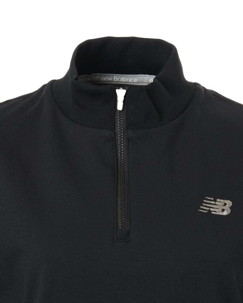 Свитшот с коротким рукавом и воротником-стойкой для гольфа за 0 [New Balance] для женщин (Эластичная/подходящая настройка) / 012-5164501 010_Черный [S]