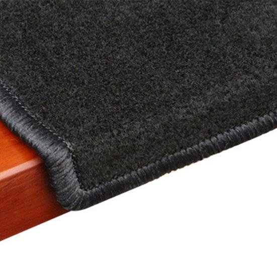 3Pcs / 5Pcs Stairs Mat Anti-dust Non-slip Flannel Indoor Family Bullnose Carpet for Home