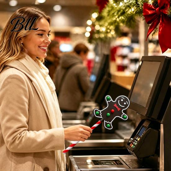 Durable PLA Payment Wand 2Pcs Credit Card Wand, 3D Printed Contactless Tool, Festive Tool Christmas Lightweight Tap to Pay Accessory for Shops