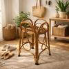 Eco Decx Handcrafted Rattan Plant Stand, Natural Bamboo Flower Pot Holder for Indoor Plants & Living Room Decor, 32 x 32 x 54 cm