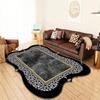 Роскошные золотые нерегулярные ковры для гостиной, украшения домашнего журнального столика, противоскользящие ковры большого размера для спальни, моющиеся мягкие напольные коврики