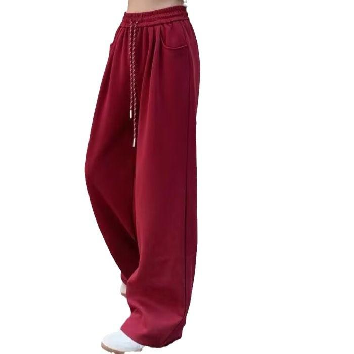 Белые широкие брюки в стиле ленивых. Свободные повседневные брюки с драпировкой. Женские осенние прямые брюки с высокой талией. Брюки длиной до пола.