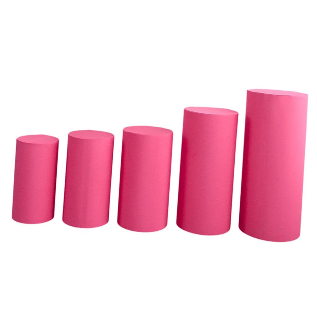 5 Pieces Cylinder Plinth Display Box Stand Covers Cylinder Dessert Pedestal Covers for Graduation Events Holidays Thanksgiving