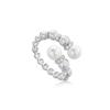 ANIA HAIE Pearl Sparkle 925 Silver Adjustable Size Ring R054-05H