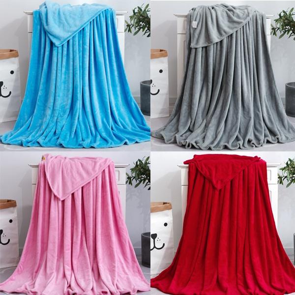 Двусторонний флисовый плед