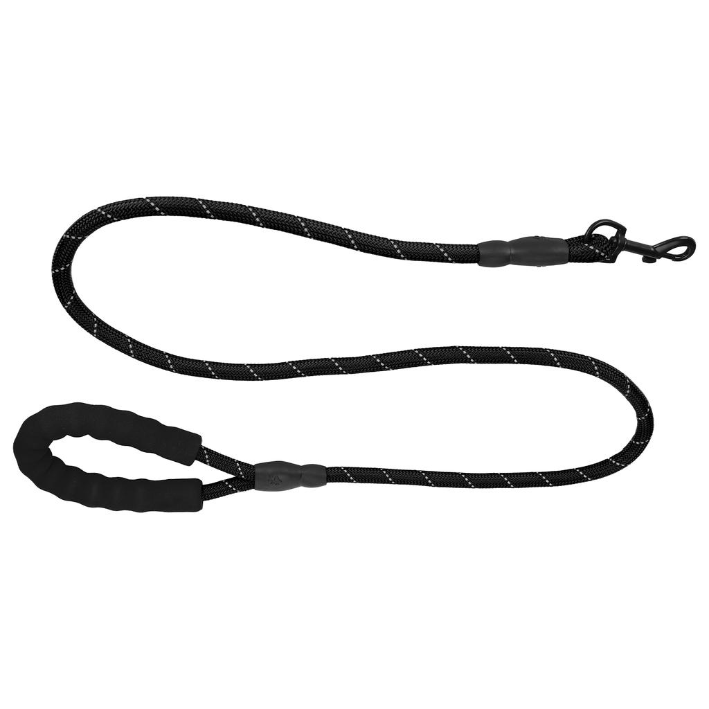 Pet Heavy Duty Nylon Leash Reflective Round Rope Suitable for Medium and Large DogsBlack