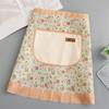 Flower Half-length Apron Canvas Cooking Half-waist Apron Fashion Work Clothes  Cooking
