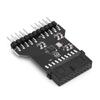 USB 3.0 19PIN на USB 2.0 9PIN Адаптер-переходник для разъема передней панели Материнской платы Двойные USB-хабы