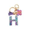 Butterfly Initial Letter Keychain Pendant Exquisite Practicality Backpack School Bag Decoration Purple Alphabet Keychain for Girls Women