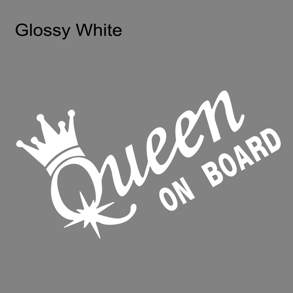 Креативная наклейка на машину Дизайн Короны QUEEN ON BOARD Виниловая наклейка Водонепроницаемая Персонализированный Авто Стайлинг Декоративная наклейка Аксессуары