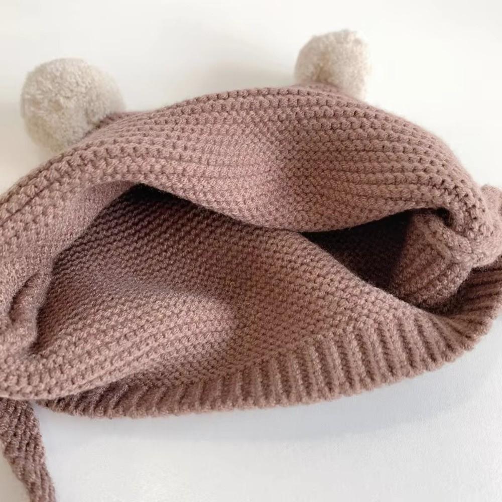 Solid Color Toddler Beanies Cap Crochet Woolen Hat Comfortable Baby Knitted Hat Toddler