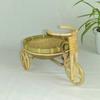 Mini Handmade Woven Wicker Straw Rattan Basket for Fruit Food Bread Organizer Bicycle Art Crafts Kitchen Desk Decoration