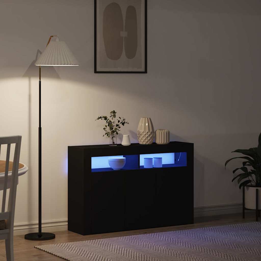 Sideboard Black 116 x 30 x 75 cm Particleboard