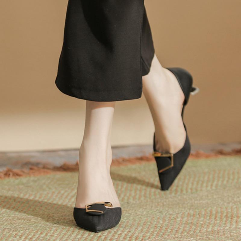 Летние женские туфли из полой кожи с плетением Temperament, освежающие туфли на высоком каблуке с острым носком Stiletto Temperament Single Shoes