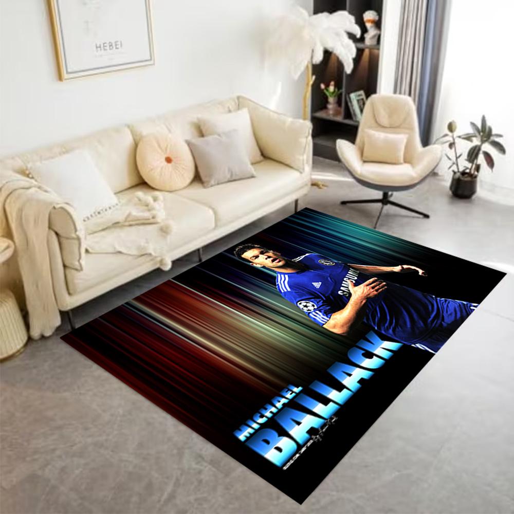 Michael Ballack Soccer Action Area Rug Perfect for Entryway Decorate room Dormitory Outdoor Antislip Carpet Office home decor Birthday/Christmas Gift
