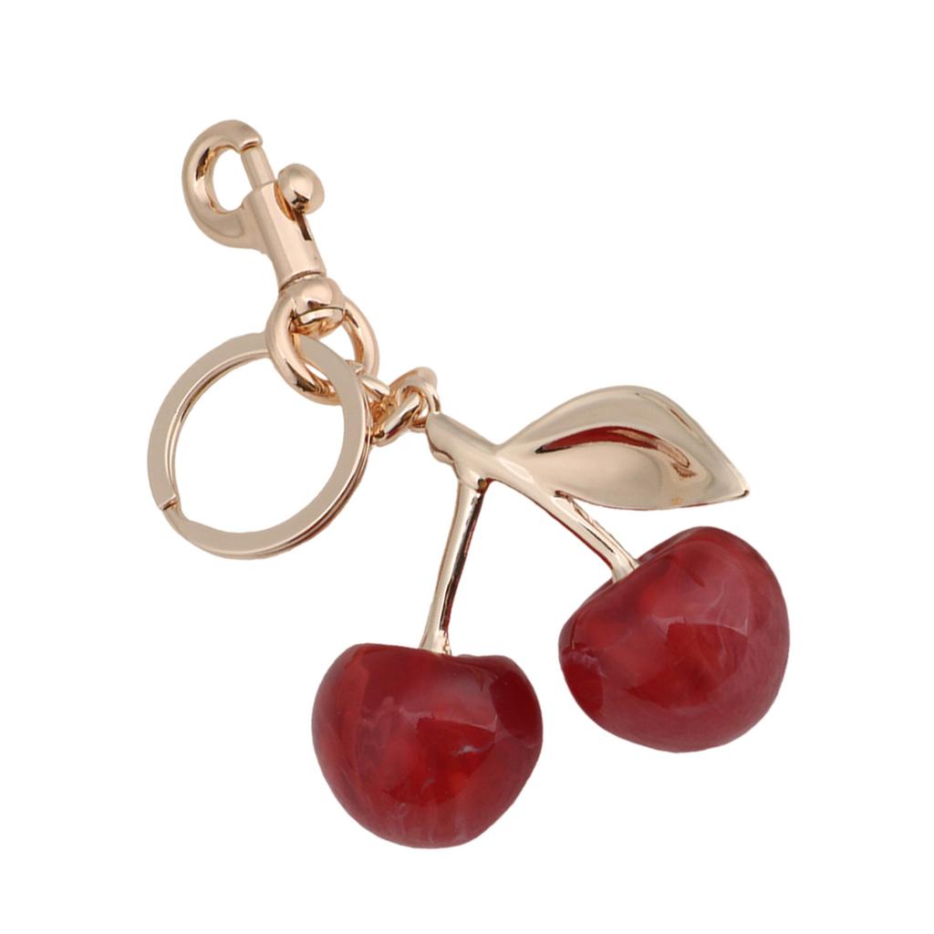 Молодежный вишневый аксессуар Модный брелок Сплав Смола Текстура Вишневые брелки Подходят для вечеринки и повседневной одежды