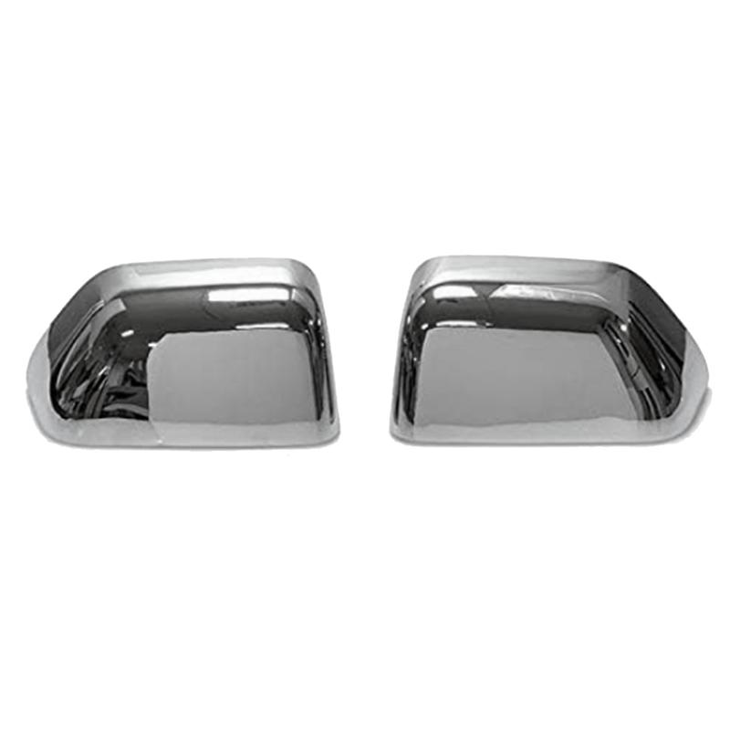 Side Mirror Cover For Ford F250 F350 F450 F550 2017- Chrome Upper Mirror Housing Exterior Car Accessories