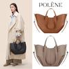 Polene Cyme Cowhide Wing Bag: Large Capacity Women's Handbag