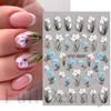 Nail Art Sticker Ins 5d Three-dimensional Relief Hollow Line Lace Butterfly Flower Adhesive Nail Sticker