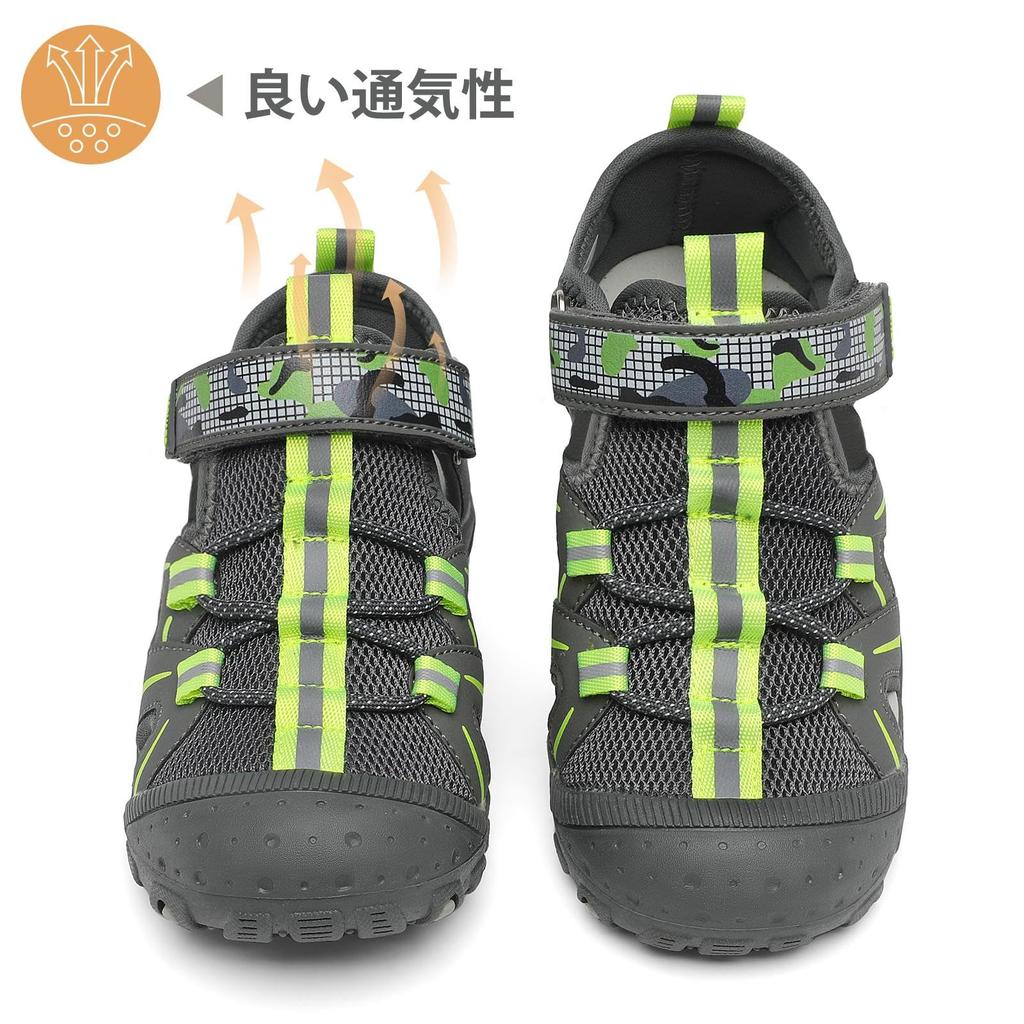 SAGUARO Kids' Sports Beach Sandals with Magic Toe Protection and Anti-Slip Design for Boys and Girls, Perfect for Outdoor Activities and Summer