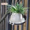 Hanging Flowerpot Cute Smile Face Swing Planter, Resin Flower Pot for Garden Decor