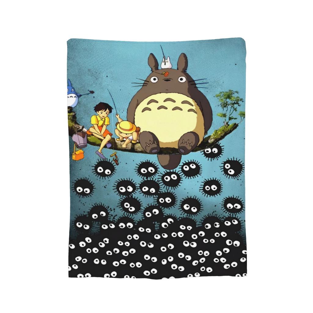Традиционные вязаные одеяла Некобус Японские Т-Тоторо Кот-автобус Флисовый плед Постельные принадлежности Диван Портативные Мягкие Теплые Покрывала