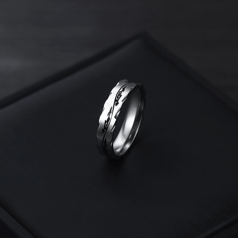 Мужское кольцо из титановой стали с узором «Дракон» — уникальное, не выцветающее, простое модное украшение для указательного пальца