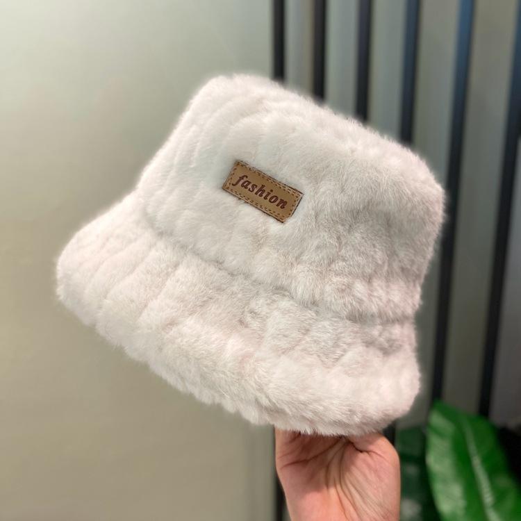 Новая защитная шапка-ведро для ушей, зимняя модная универсальная женская утолщенная теплая плюшевая рыбацкая шапка