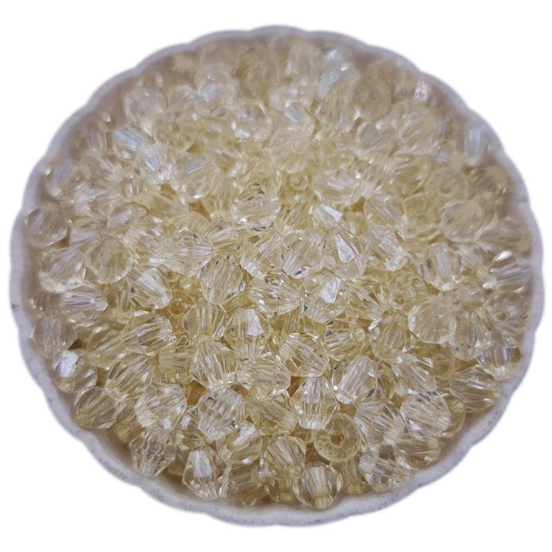 Творческие двухконусные свободные бусины 20-200 шт 5-8 мм акриловые прозрачные для изготовления ювелирных изделий своими руками граненые принадлежности