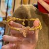 Эмалированный браслет-бабочка для женщин, золотой цвет, браслеты, милый подарок на вечеринку, день рождения