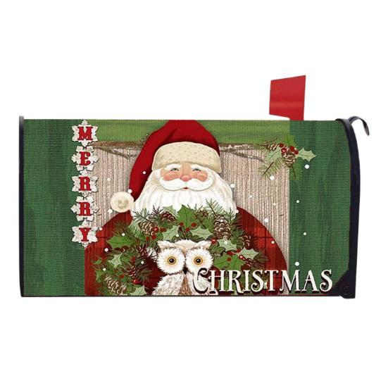 Зимний магнитный чехол для почтового ящика стандартного размера 18 x 21 дюйм Обёртки для почтового ящика с надписью «Счастливого Рождества»