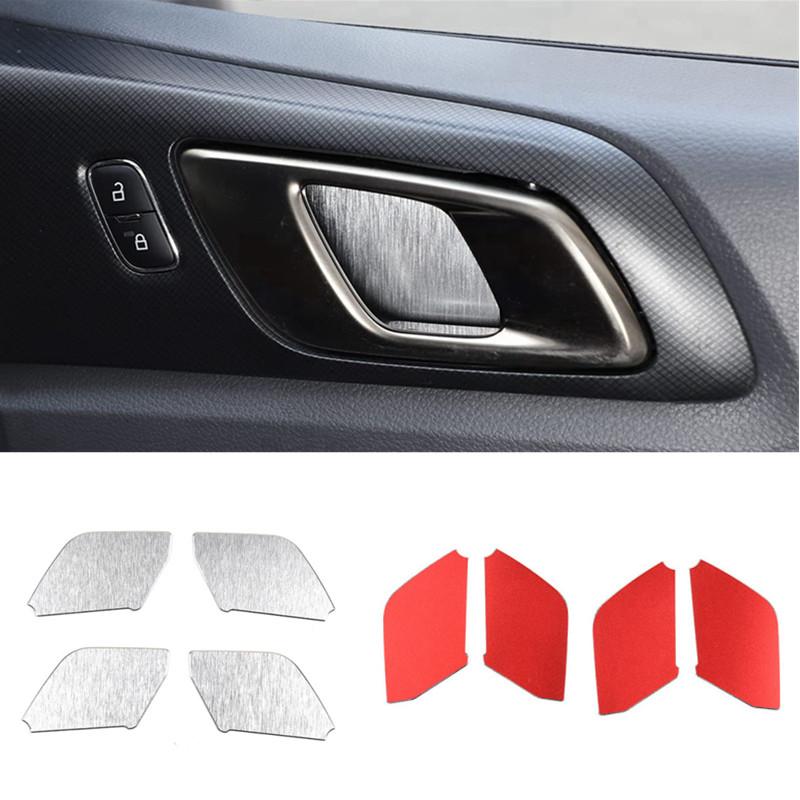 4 Pcs/Set Aluminum Alloy Car Inner Door Bowl Protector Covers Stickers Fit For Ford Ranger 2015- Auto Interior