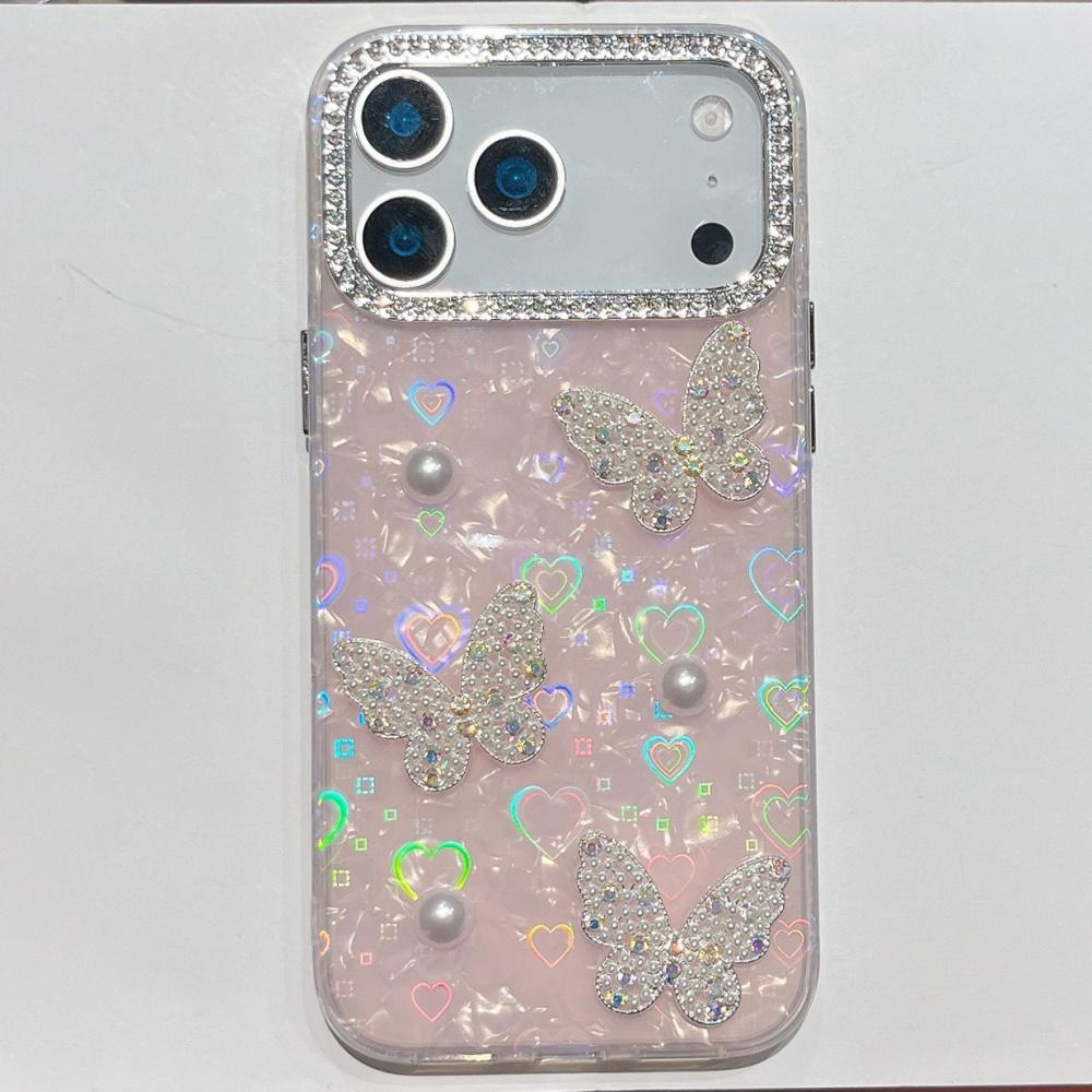 Shell Pattern Pearl Butterfly iPhone 17 Pro Max Case iPhone 16 Premium Protective Cover Elegant Design