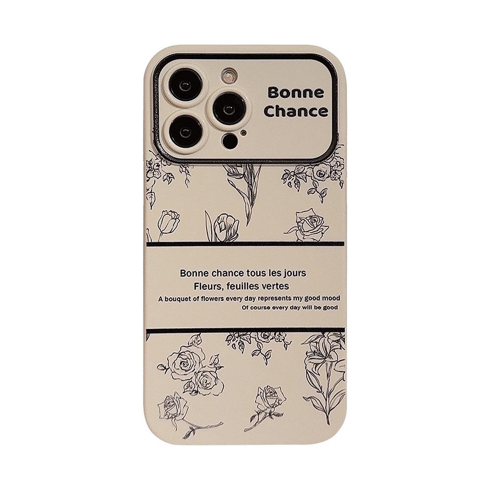 Эскиз Роза Тюльпан для Чехла Мобильного Телефона Apple 15 Promax для IPhone 17 Темперамент 11 Полностью Покрывающий 16 для Huawei