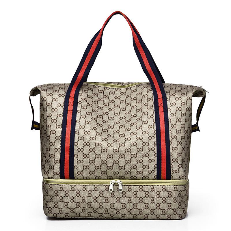 Модная дорожная сумка для фитнеса с принтом, граффити, сумка на одно плечо, большая вместительная сумка в полоску, расширяемая дорожная сумка для йоги