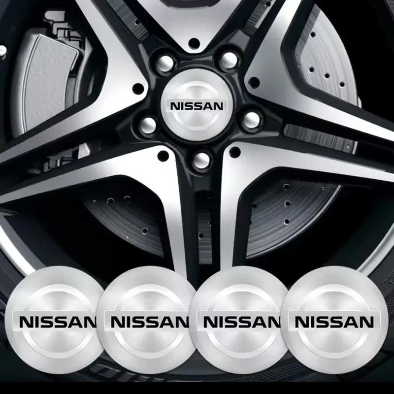 For Nissan ArR44Pcs 56MM Car Wheel Center Hub Cap Sticker Accessories For Nissan X-trail Qashqai Note Juke Sentra Patrol Leaf Tiida Accessories