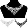 Embroidered Lace Collar V-Neck Butterfly Applique Women Embroidery Lace Neckline for Dress Gown Costumes DIY Sewing