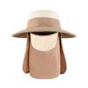 Quick Drying Summer Fisherman Cap Removable Neck Flap Bucket Hat Removable Visor Hat  Camping