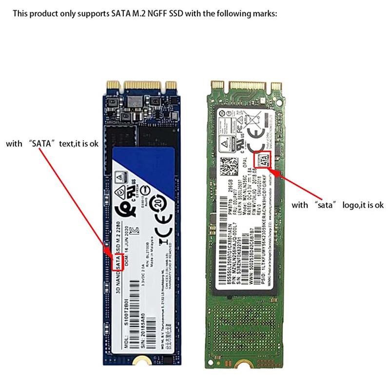 Sata M.2 Ngff Ssd на 2.5" Sata 2.5" Sata на M.2 Ngff Ssd Адаптер Карта расширения Продажа