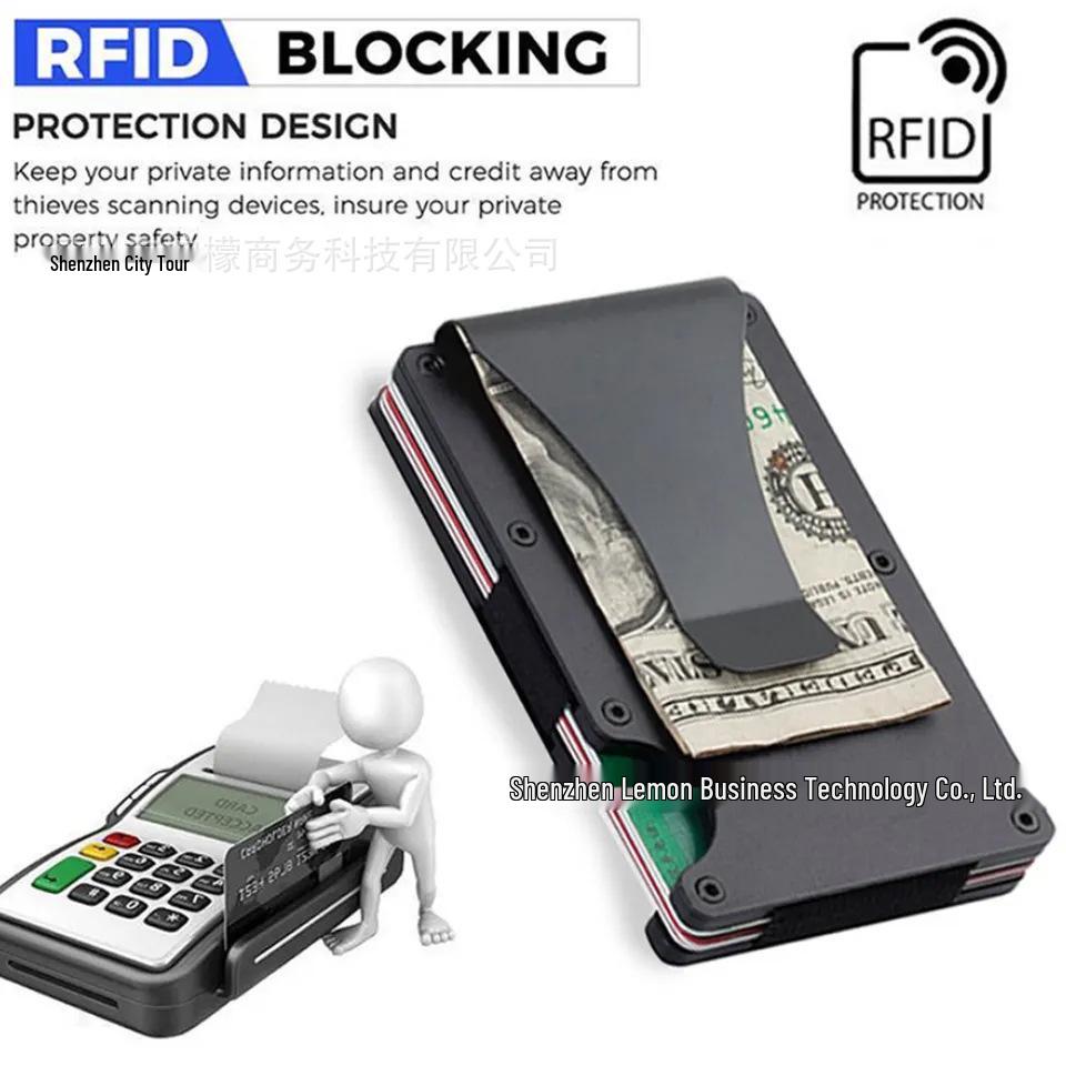 Ultra-Thin RFID Aluminum Alloy Anti-Theft Card Holder Wallet