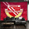 Ballerina Cappuccino Theme Custom Name Wall Tapestry Aesthetic Wall Hanging Printed Fabric Blanket Decorative Tapestries for Bedroom Living Room Home 