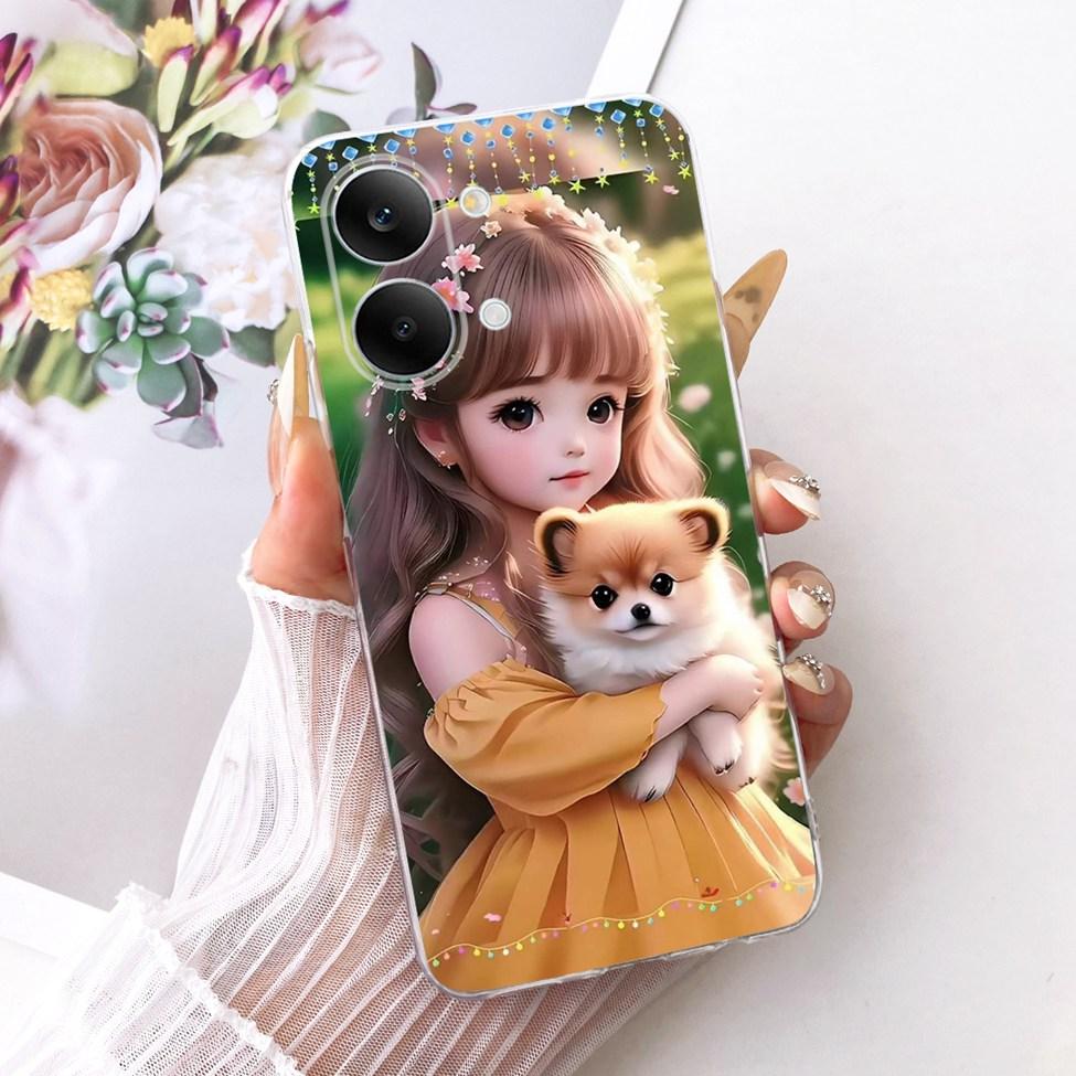 Чехол для Xiaomi Poco X8 Pro Max Чехол Прозрачный Модный Бабочка Милый Кот Крутой Расписной Мягкий Чехол для Телефона 2602BPC18G