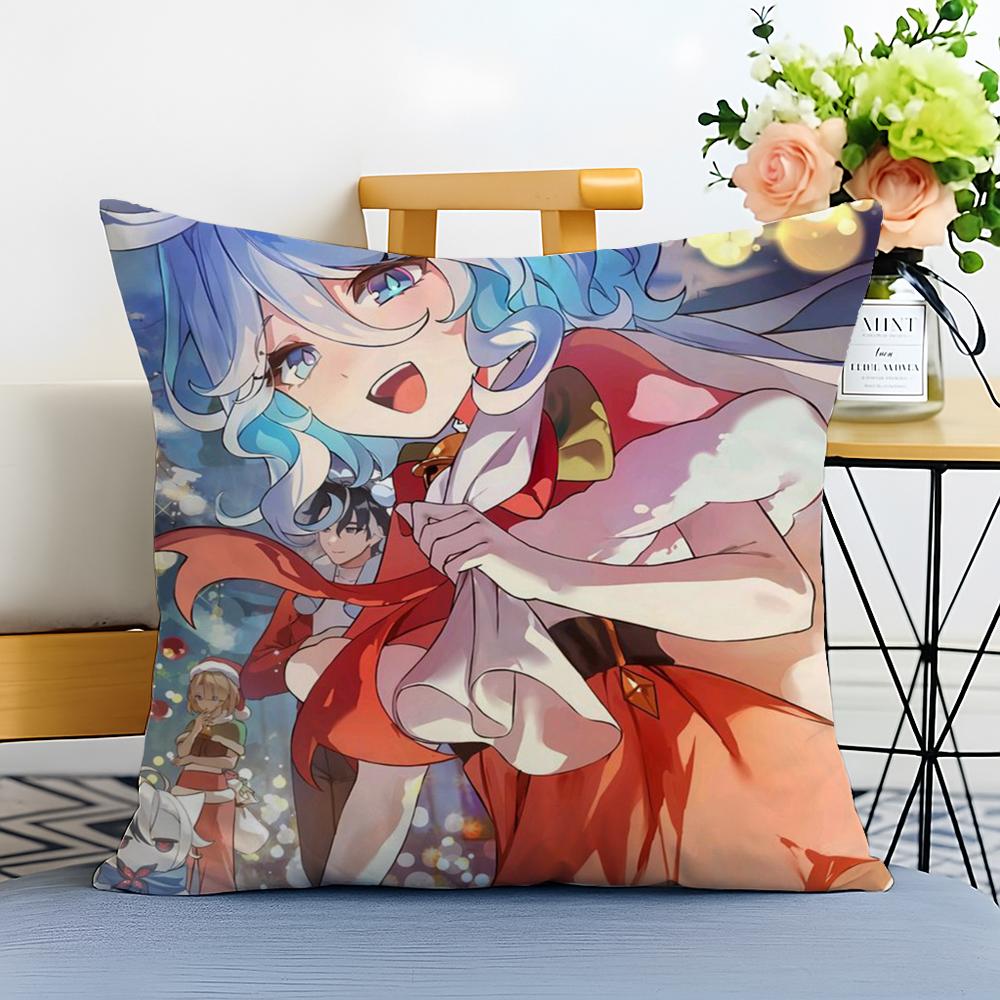 Игра Genshin Фурина Наволочка Стирка Возможна Льняная Наволочка Мягкая Для Дивана Кровати Уютная Домашняя Комната Декор