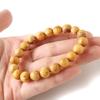 Браслет Пало Санто 10 мм перуанское священное дерево Holy Wood деревянные молитвенные четки ароматное дерево внутренний диаметр [ЗОЛОТОЙ КАМЕНЬ] прибл.. 16.5см